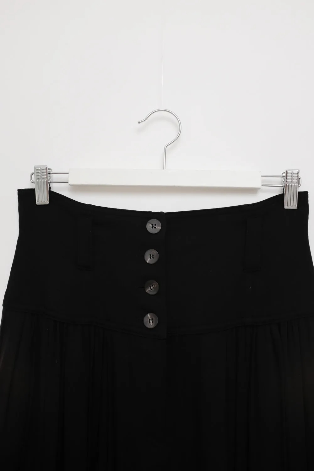 0057_BLACK RENE LEZARD PLEATED HIGH WAIST SKIRT