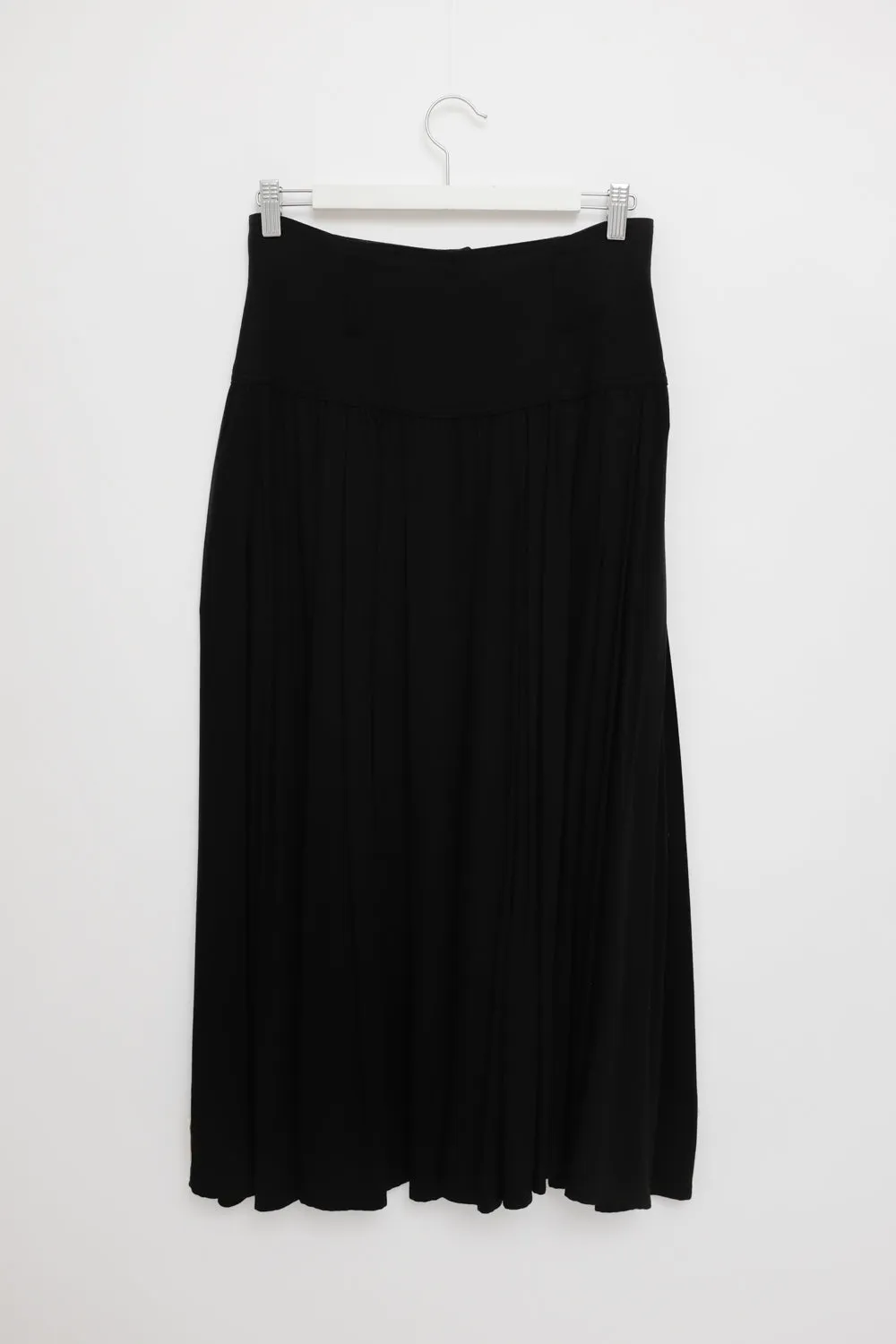 0057_BLACK RENE LEZARD PLEATED HIGH WAIST SKIRT