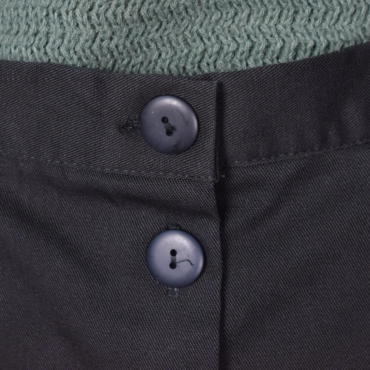 1950s Style Black Button Back Pencil Skirt