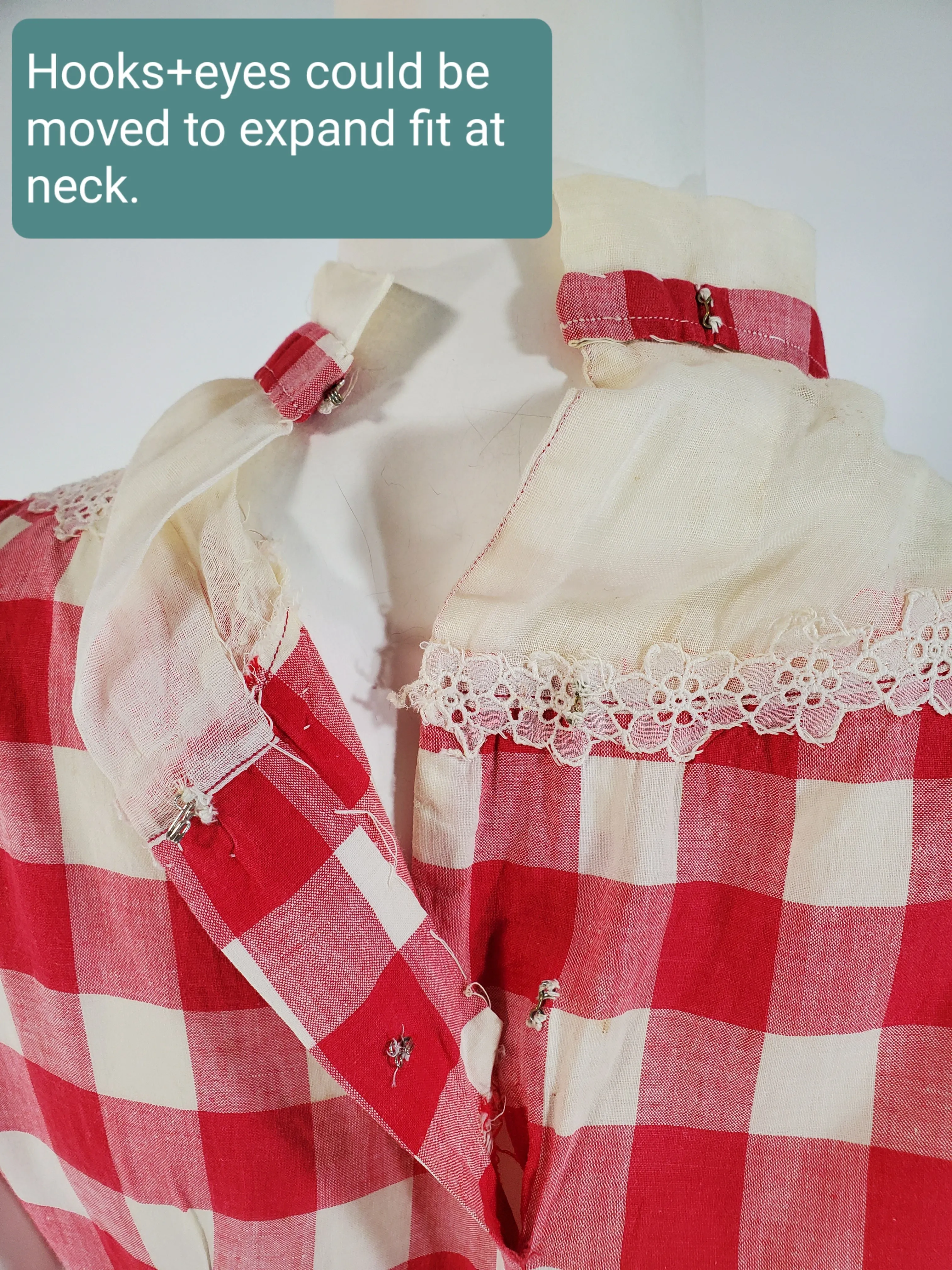 40/50s Red Gingham Dress - sm