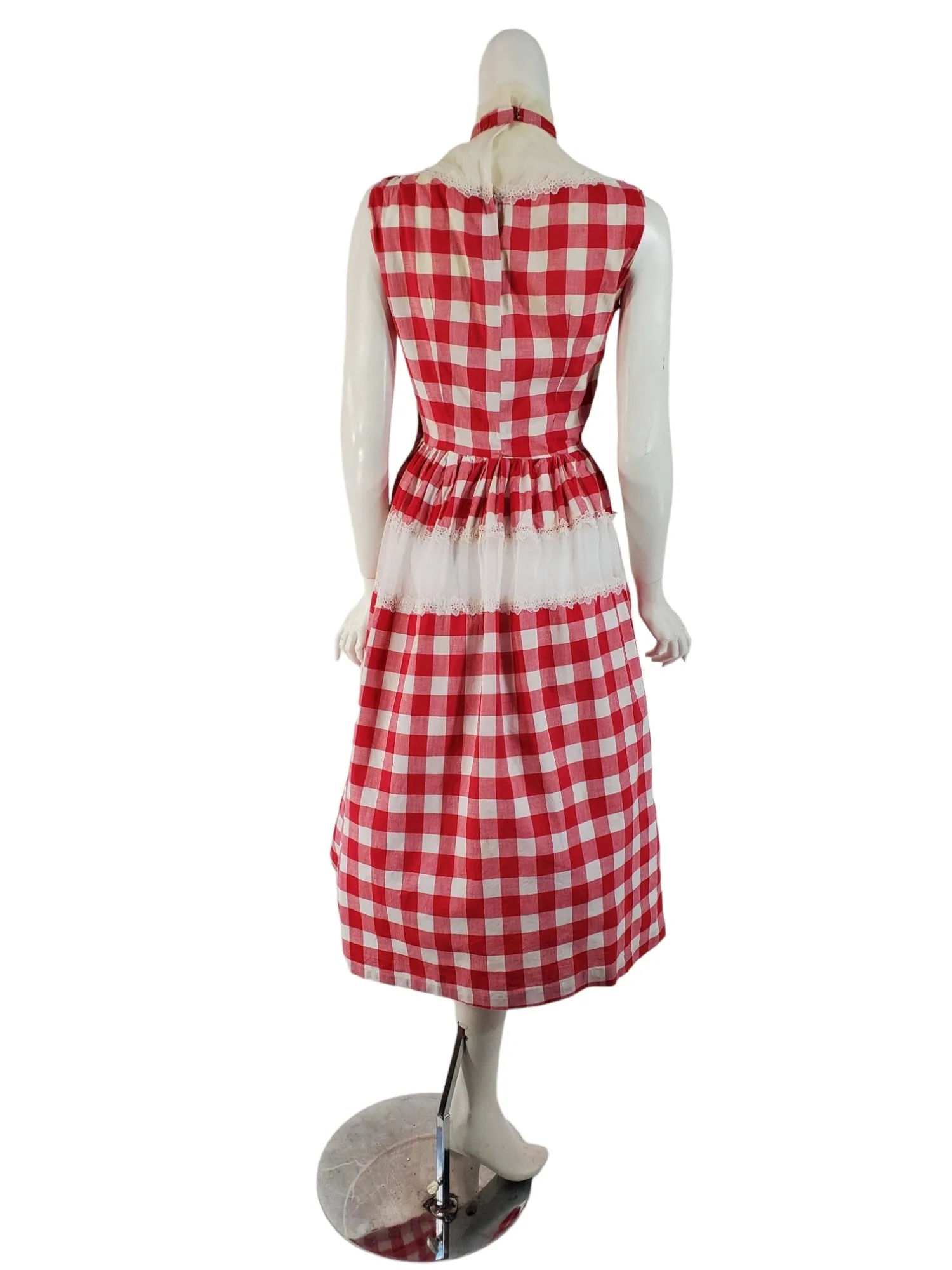 40/50s Red Gingham Dress - sm