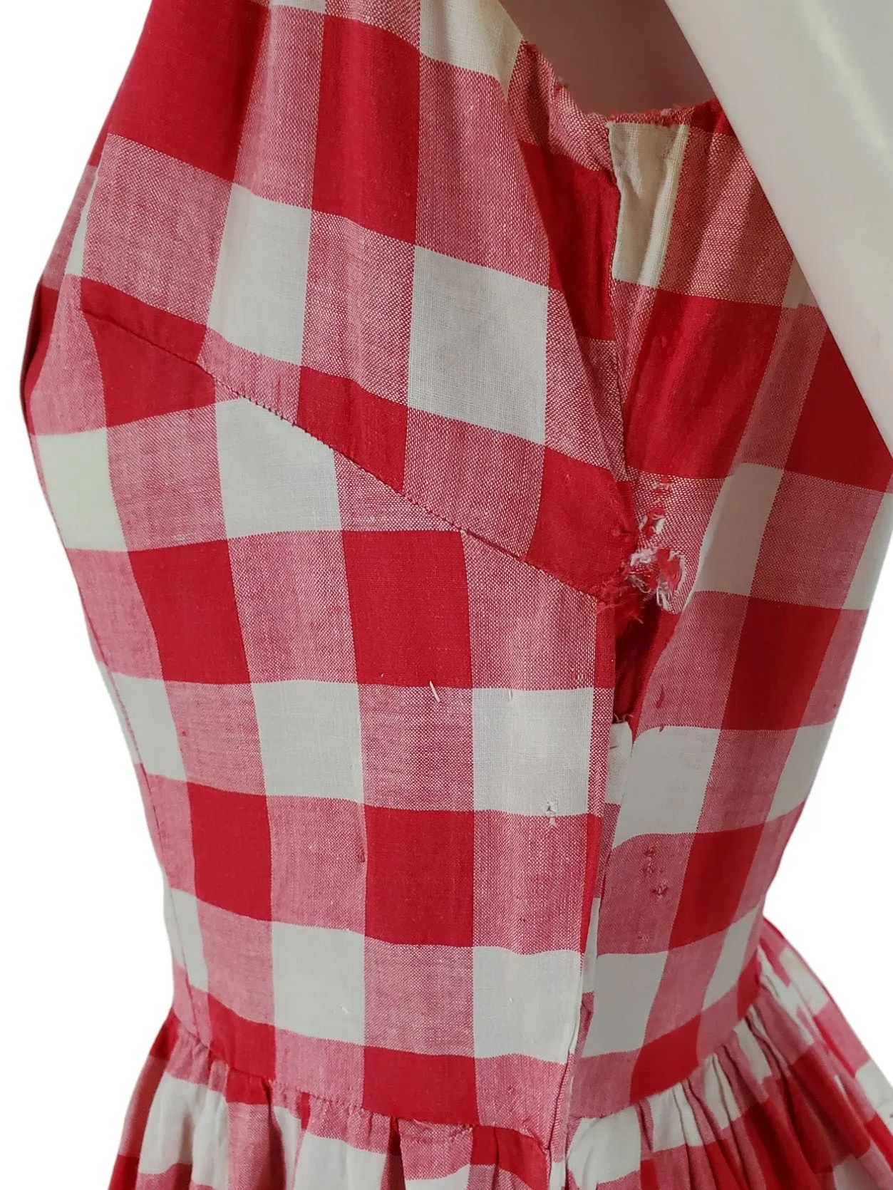 40/50s Red Gingham Dress - sm