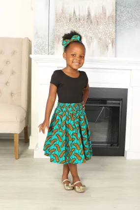 ABBY AFRICAN PRINT GIRLS' SKIRT