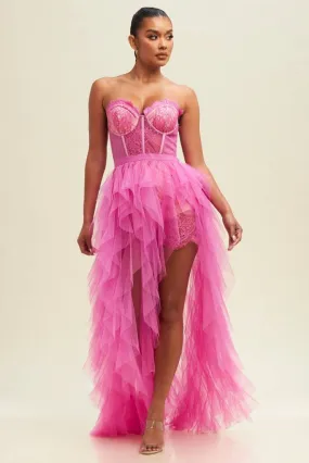 Alessandra Lace Bustier Tulle Gown