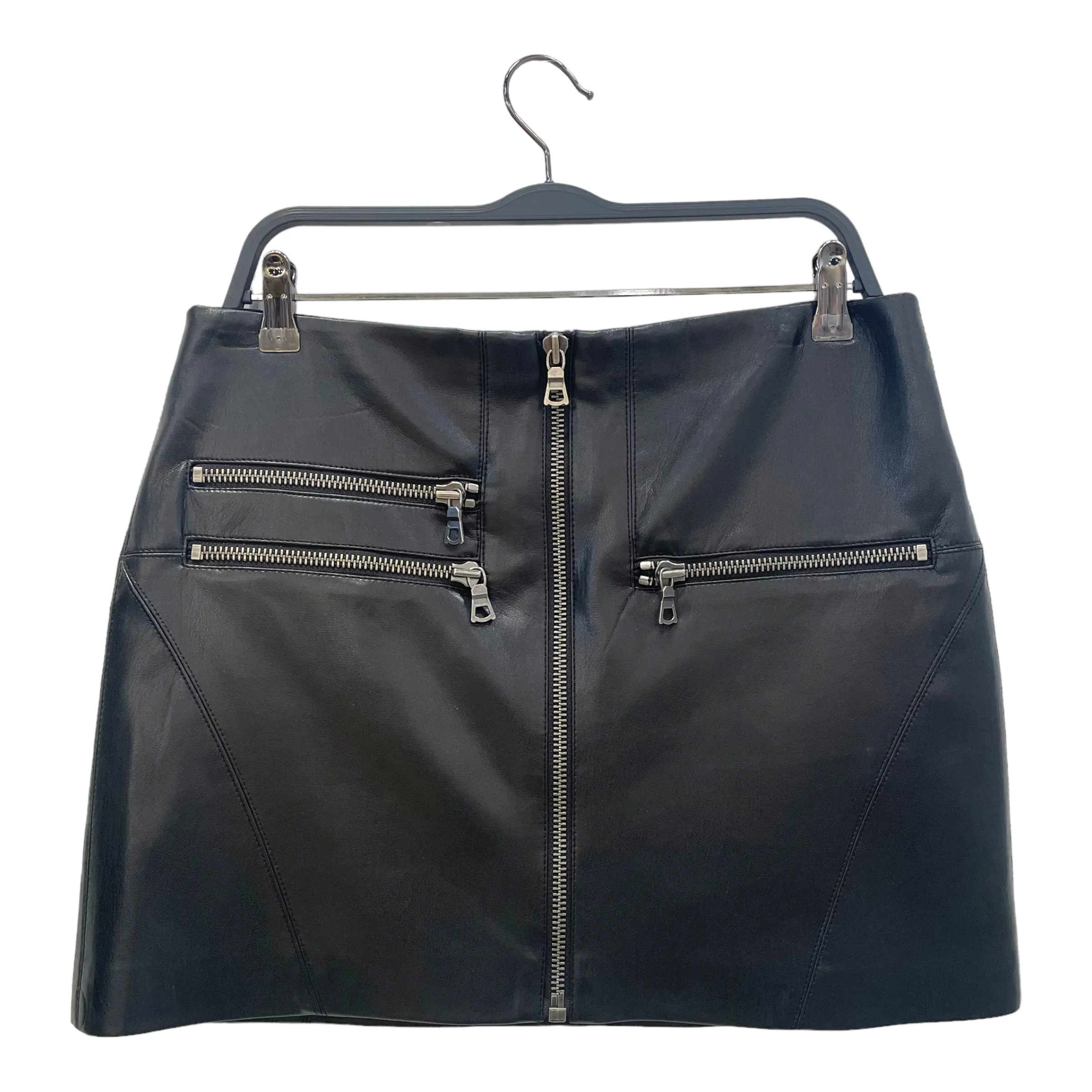 alice olivia/Skirt/10/Faux Leather/BLK/