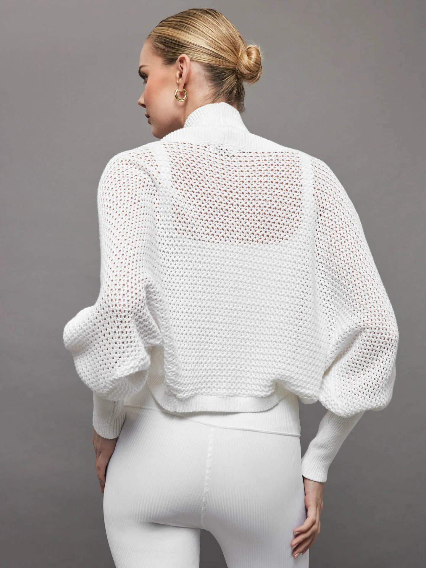 Aubrey Textured Bolero - Bleached White