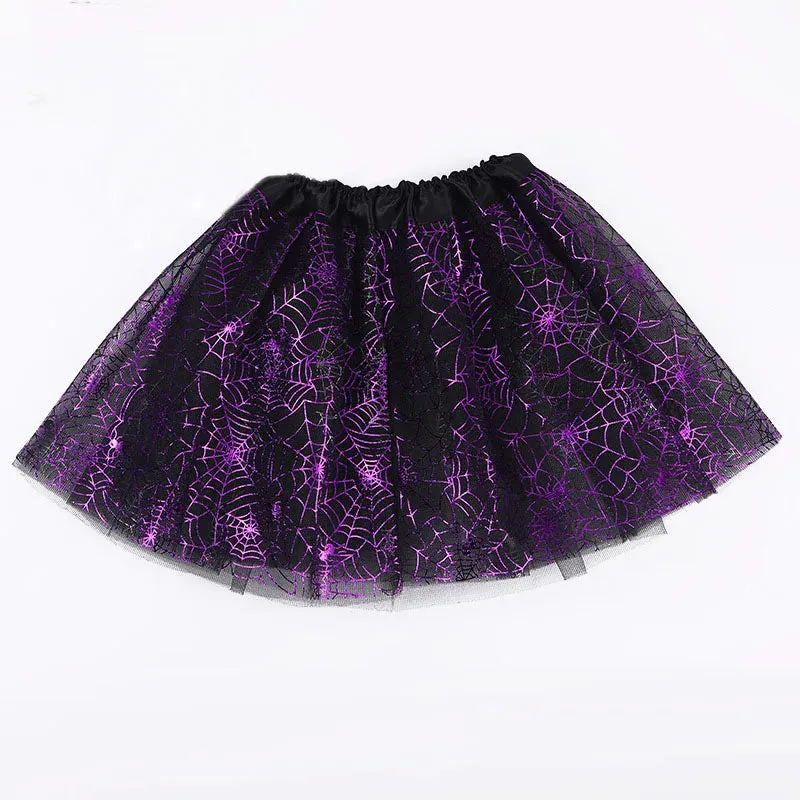 Baby Girl Scary LED Cobweb Tutu Skirt