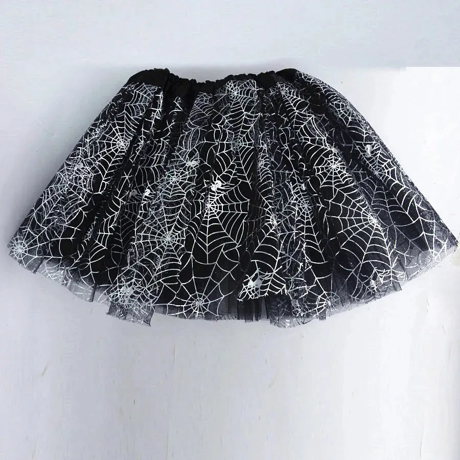 Baby Girl Scary LED Cobweb Tutu Skirt