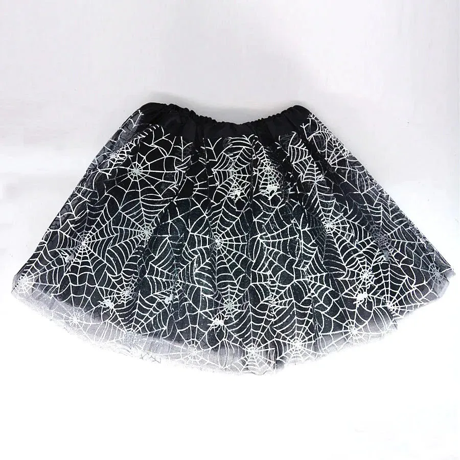 Baby Girl Scary LED Cobweb Tutu Skirt