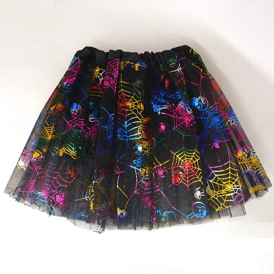 Baby Girl Scary LED Cobweb Tutu Skirt