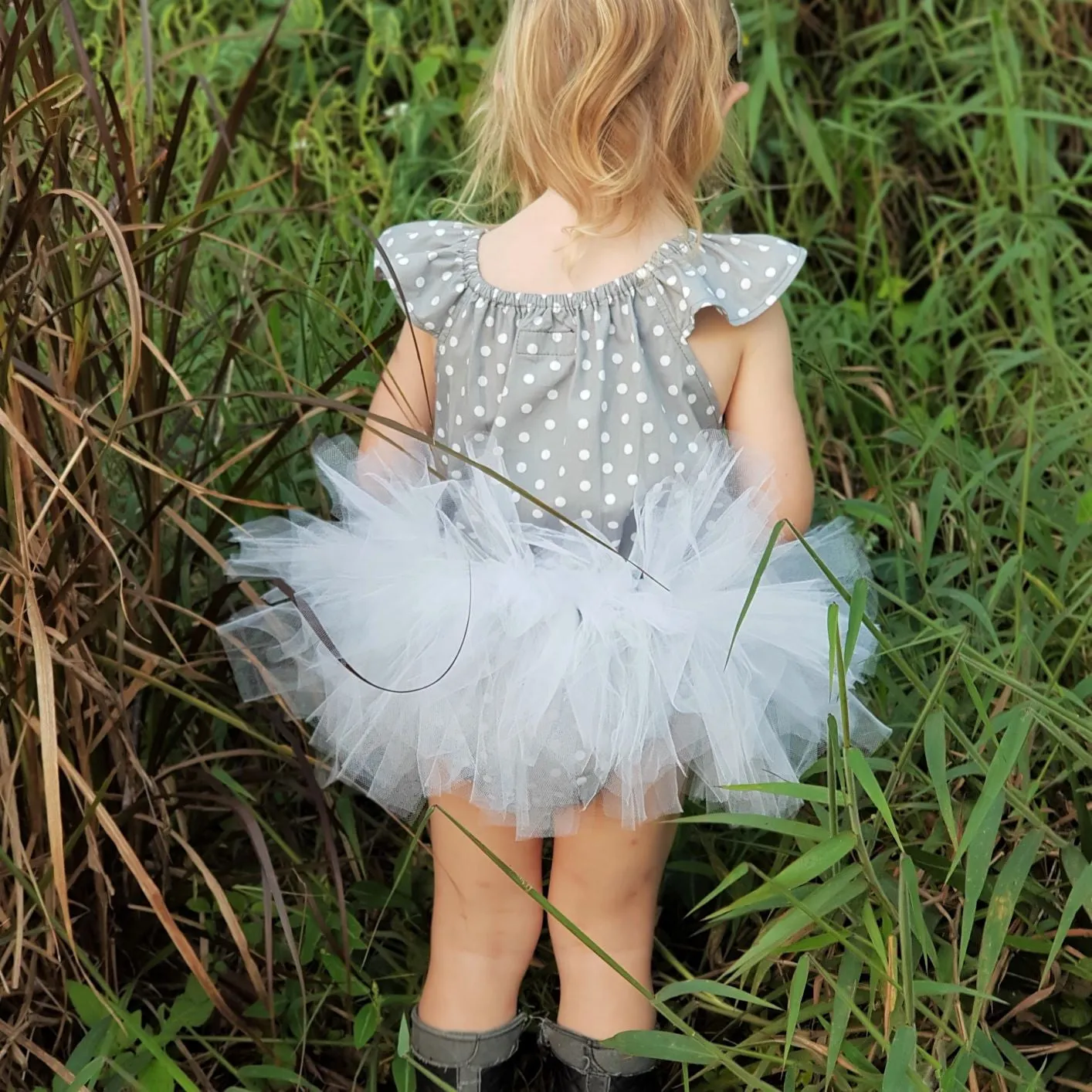 Ballerina Tutu - White with Peonie Flower