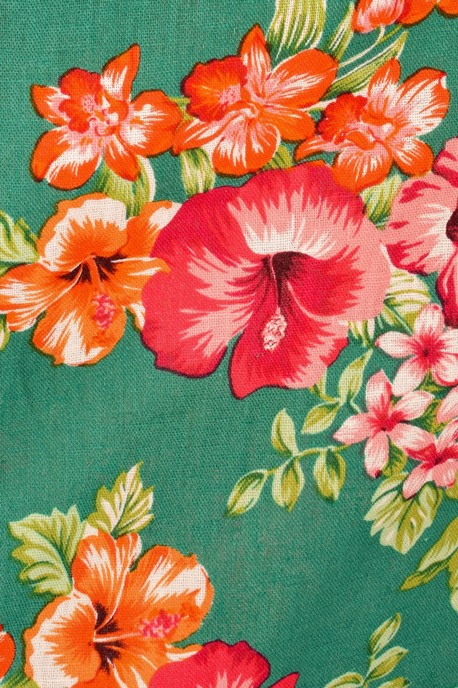 Bee Green & Orange Tropical Dress