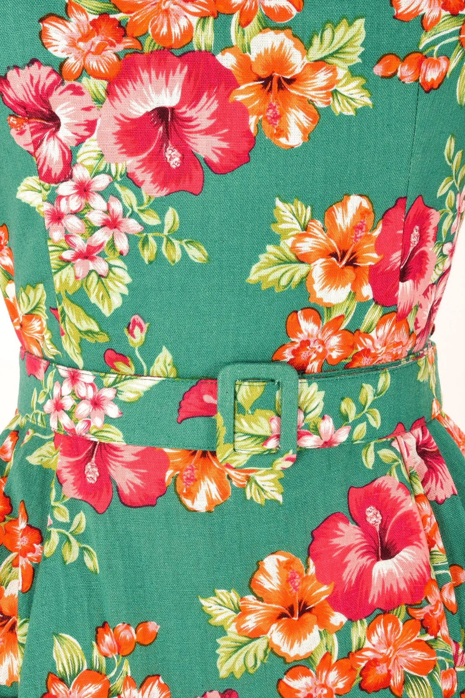 Bee Green & Orange Tropical Dress