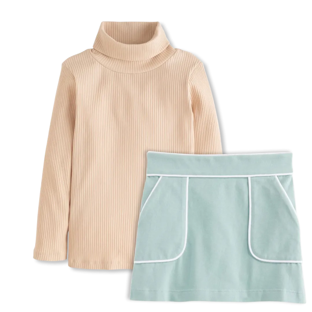 Bella Bliss Jersey Skirt - Alys Green