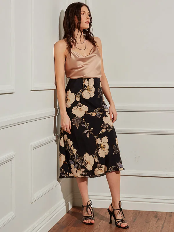 Bias Cut Midi Skirt