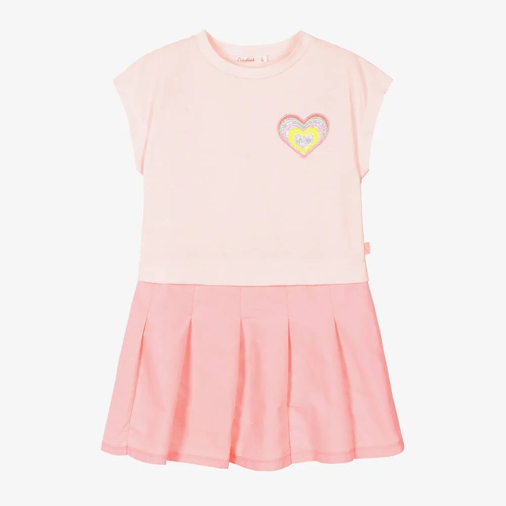 Billieblush Girls Pink Cotton Pleated Dress