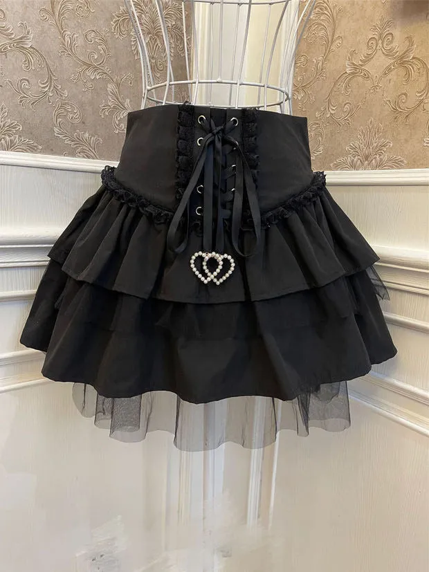 Black pink halter top / tutu skirt