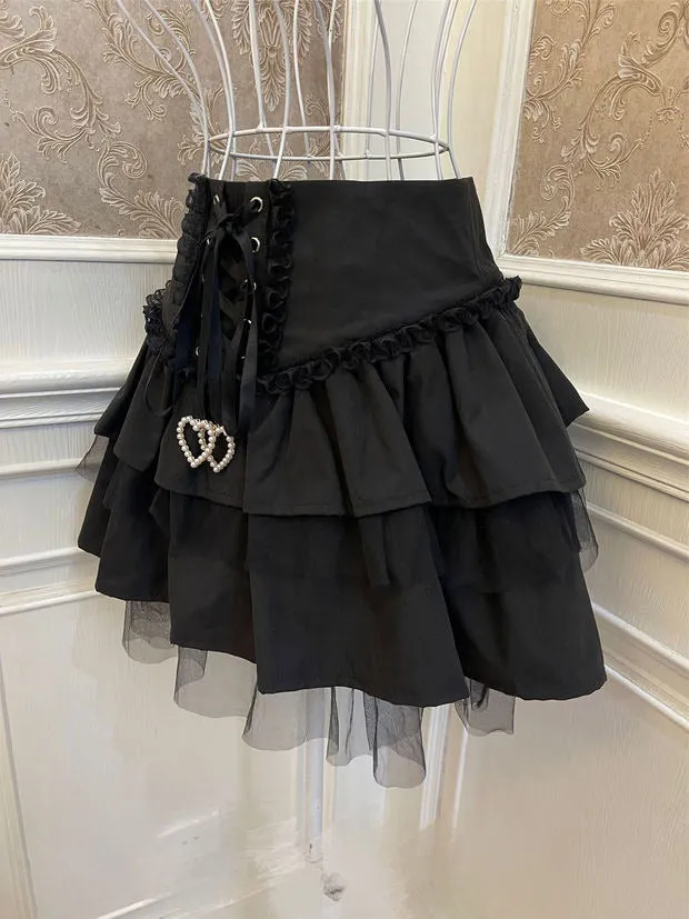 Black pink halter top / tutu skirt