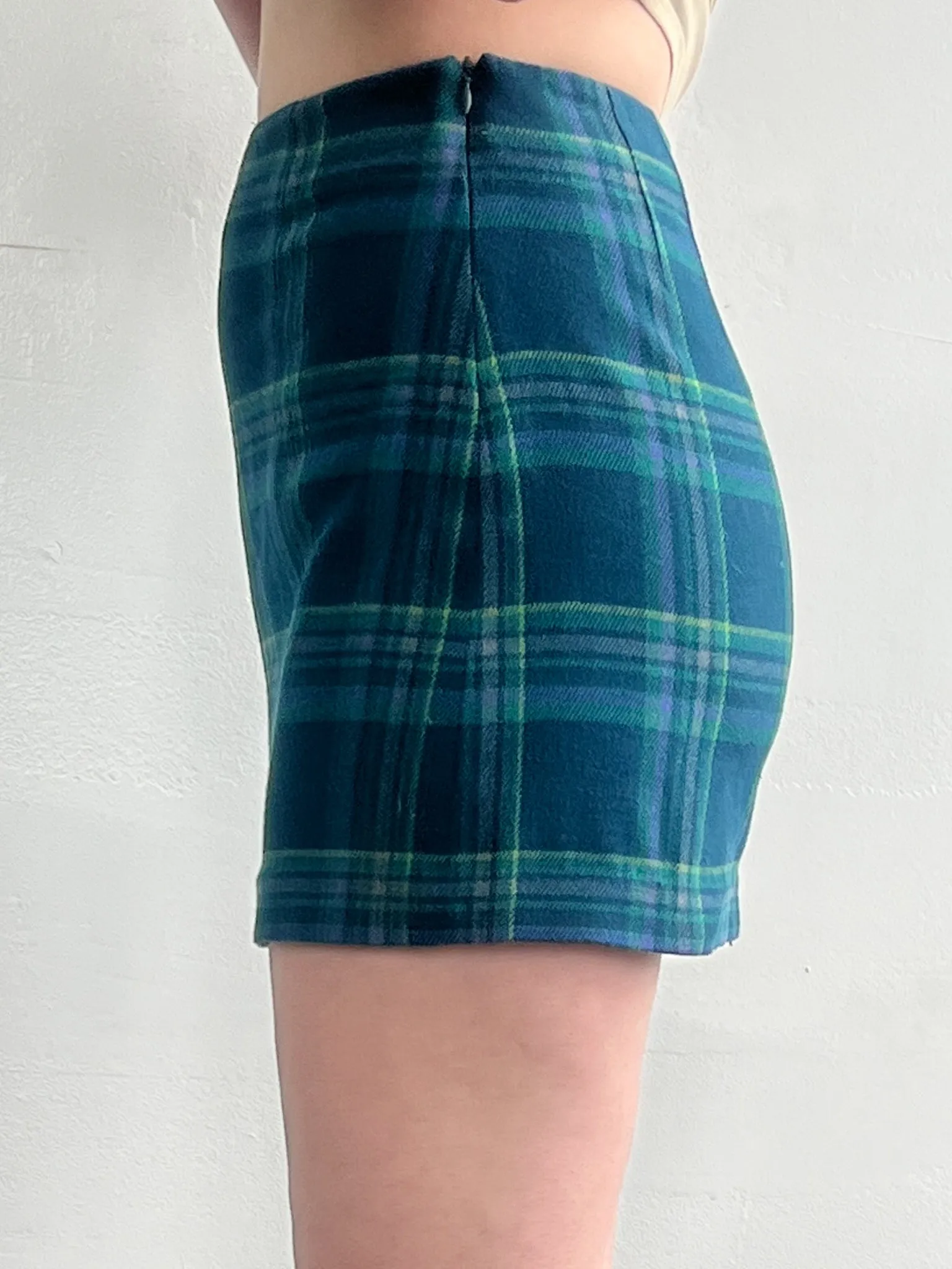 Blue Greens Plaid Micromini (S)