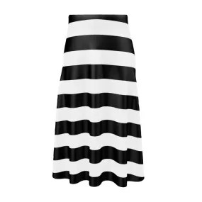 Boldly Striped Midi Skirt