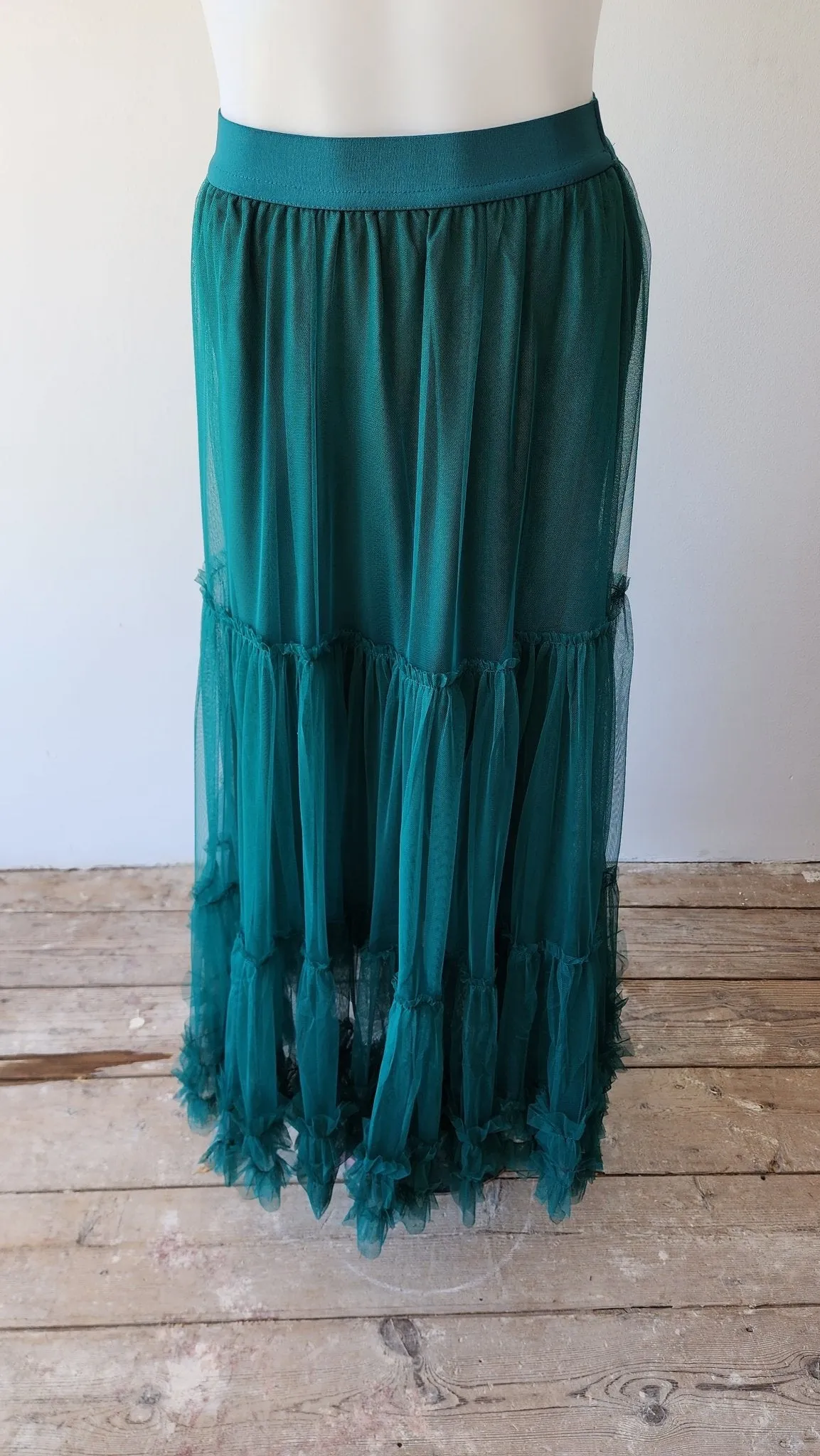 Bottle Green Ballroom Tulle Skirt