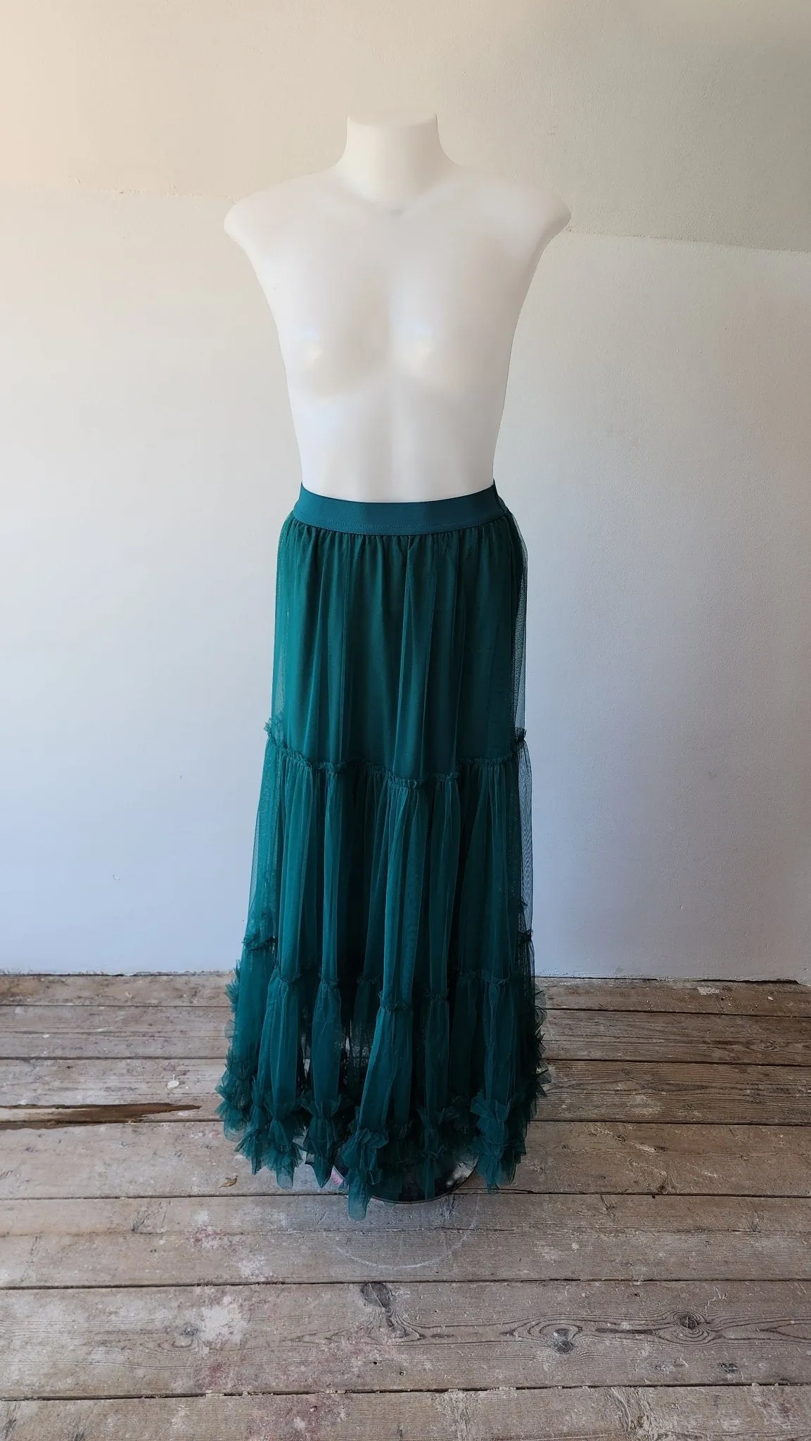 Bottle Green Ballroom Tulle Skirt