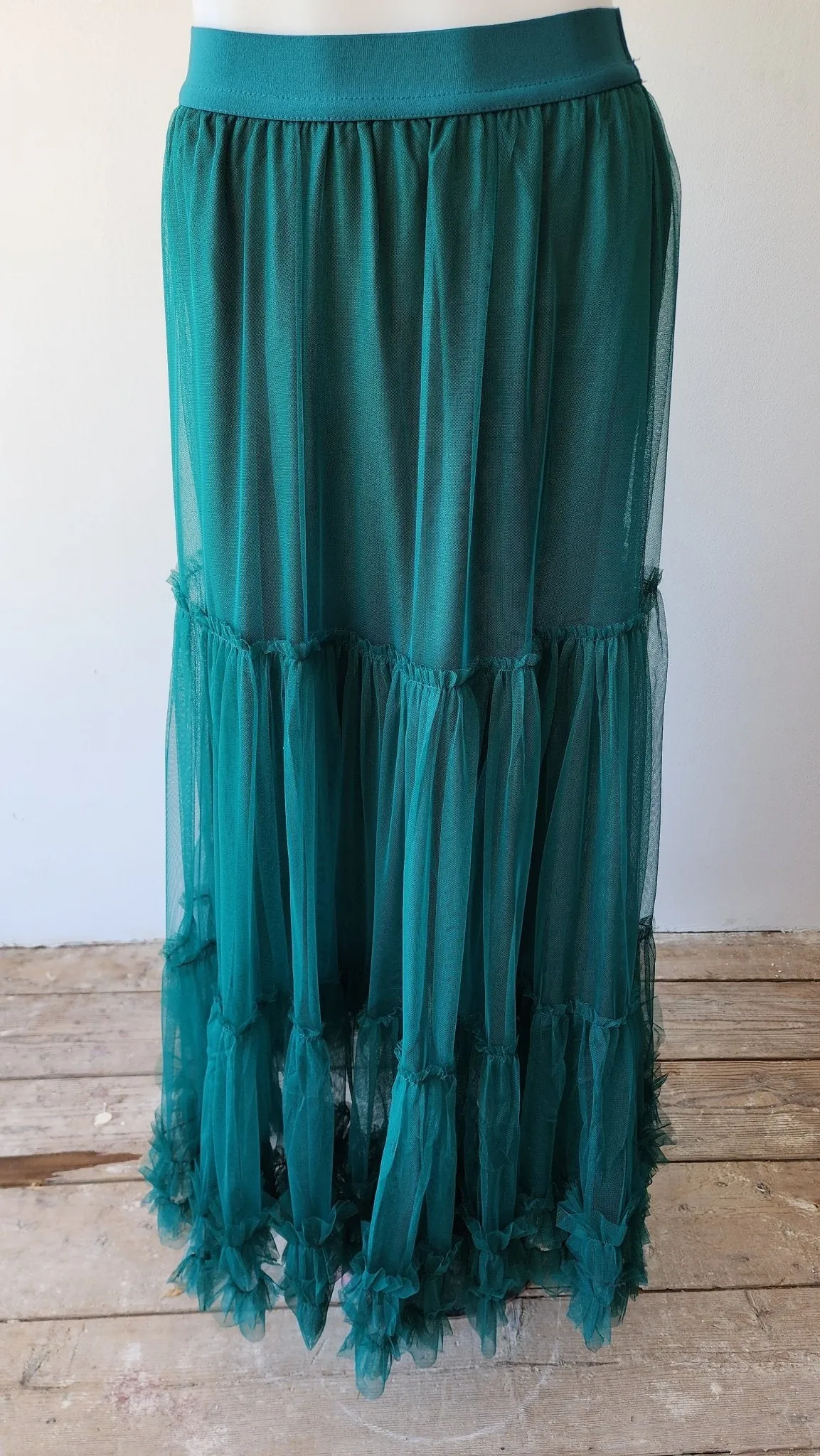 Bottle Green Ballroom Tulle Skirt