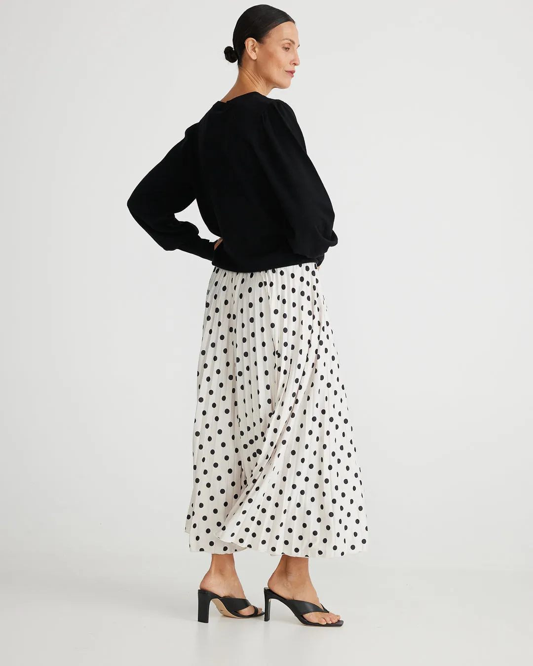 Brave & True Alias Polkadot Pleated Skirt