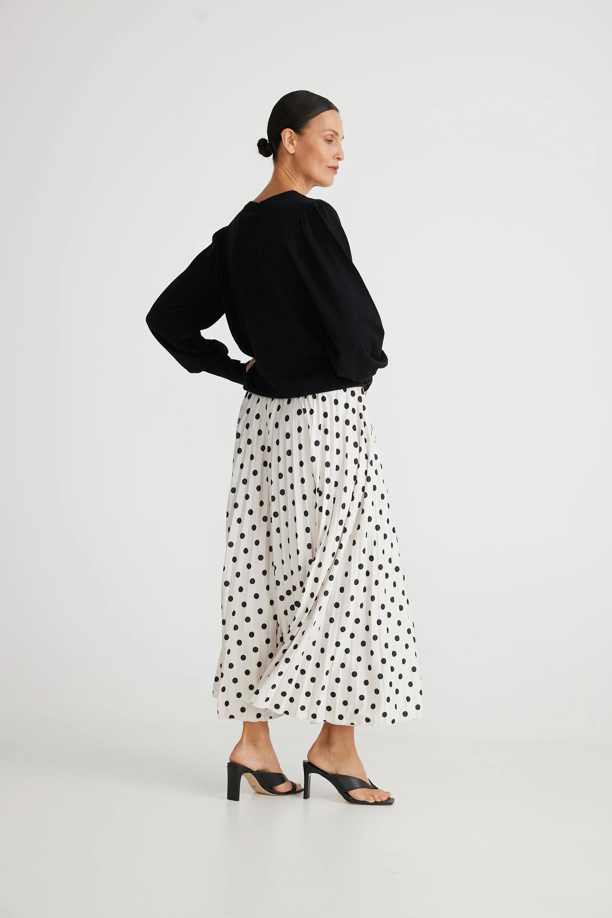 Brave & True Alias Polkadot Pleated Skirt