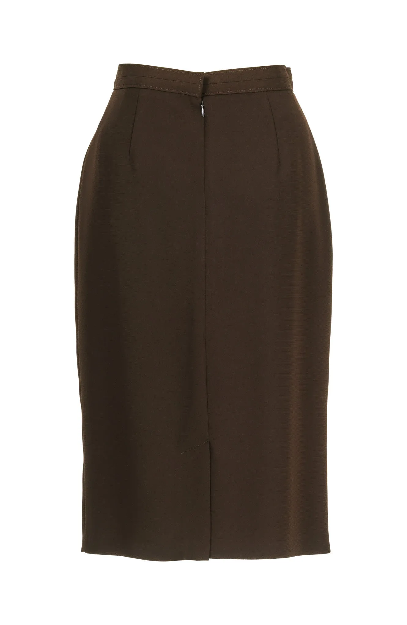 Busy Clothing Womens Brown Pencil Skirt