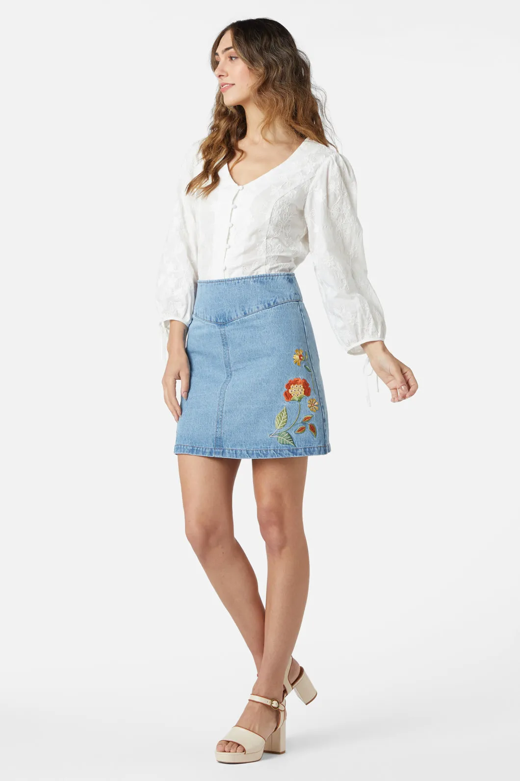 Cami Embroidered Skirt