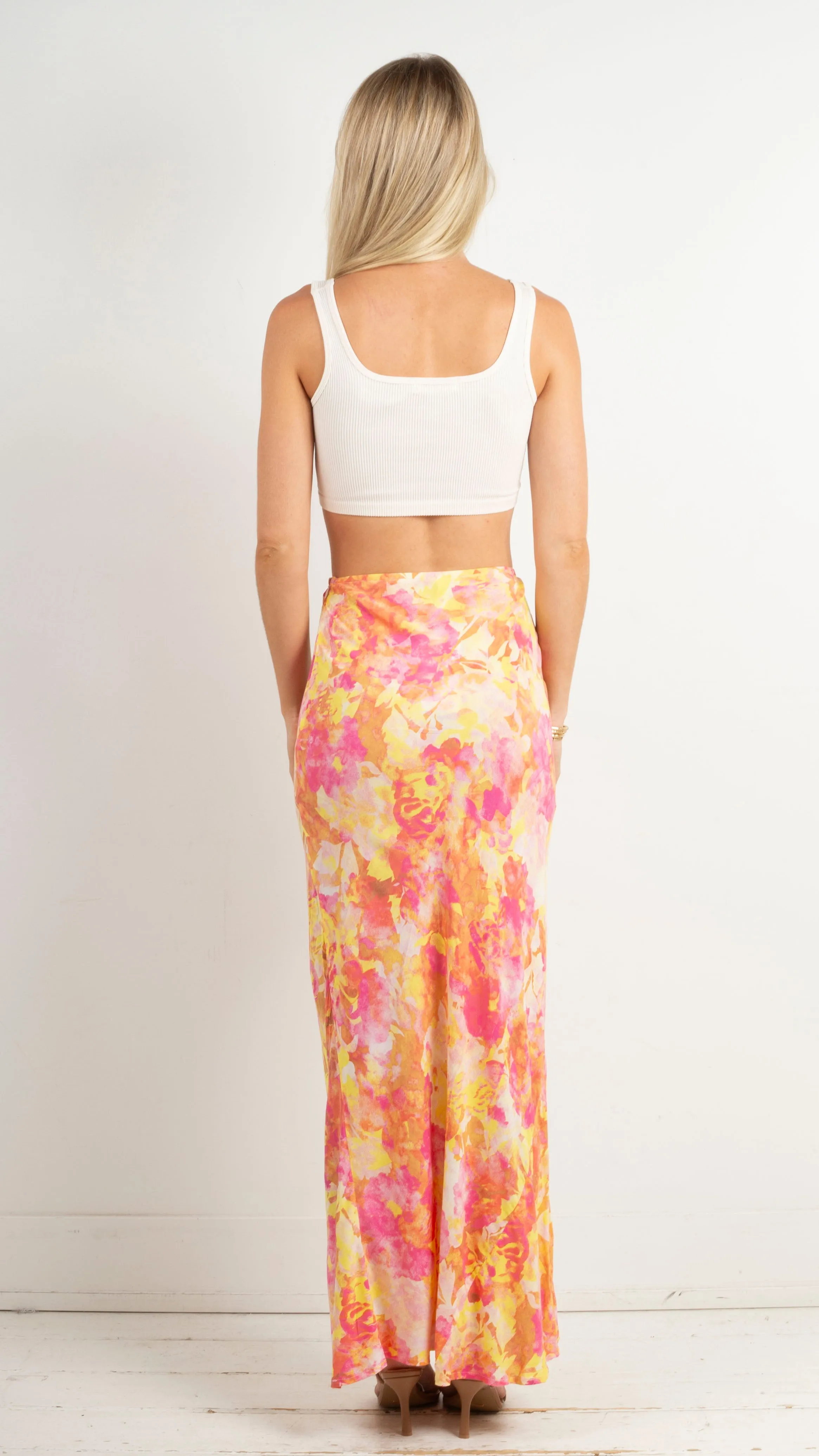 Camille Maxi Skirt - Aurora Pink