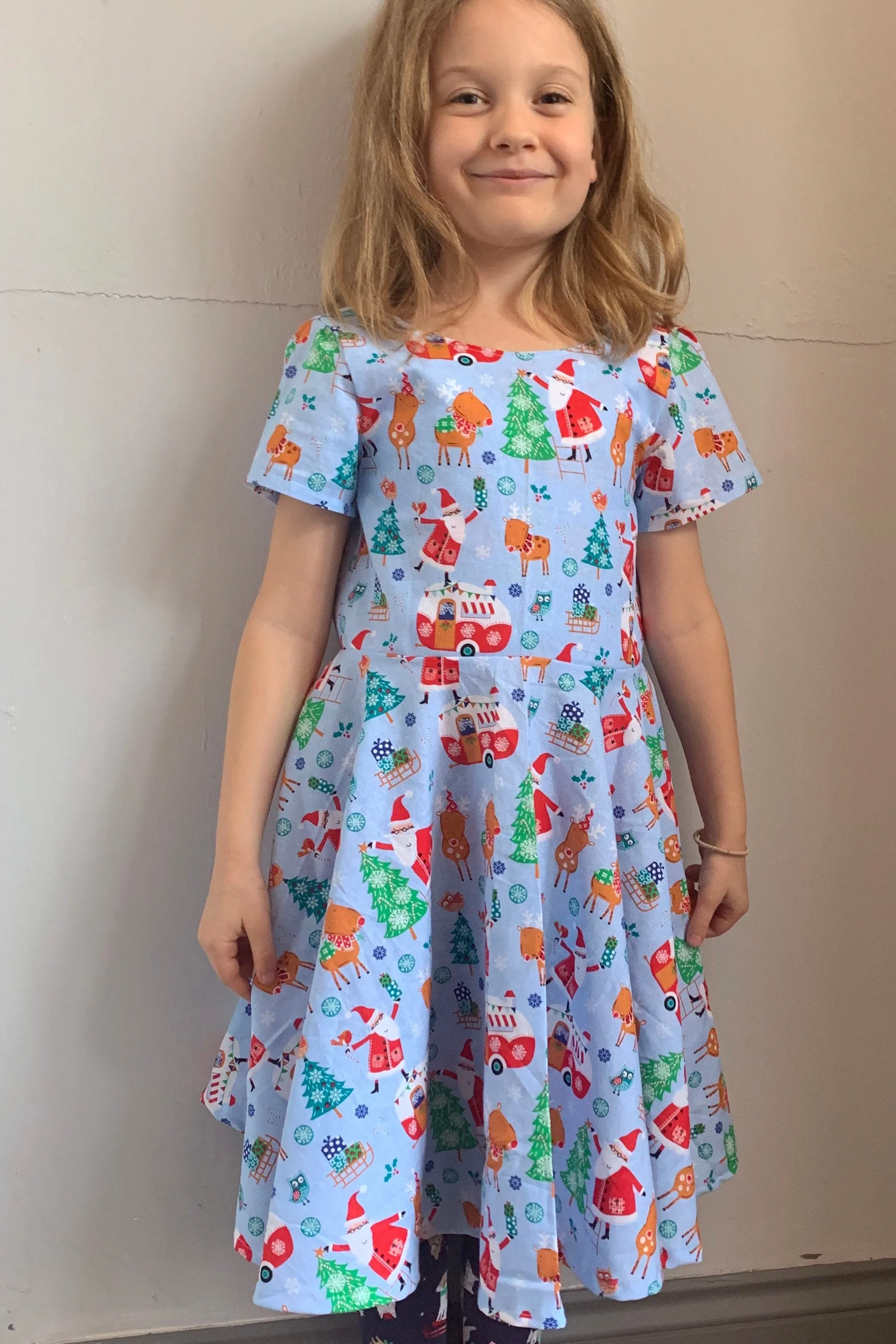 Camping Christmas cotton dress