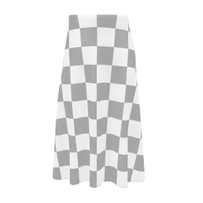 Checkered Midi Skirt