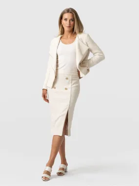 Chelsea Pencil Skirt - Cream Bouclé