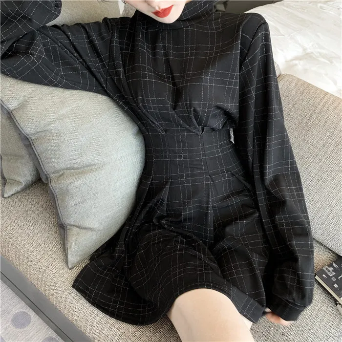 Chic plaid dress KF9546