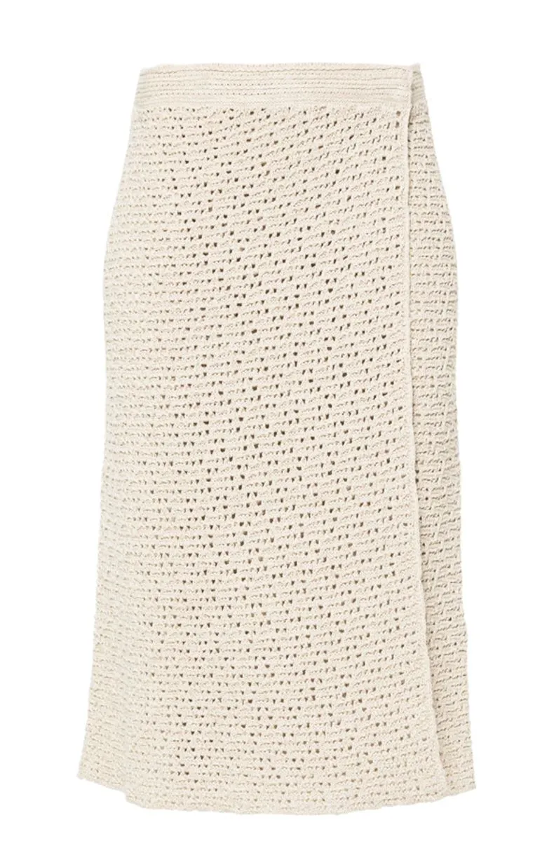 COTTON CROCHET MIDI SKIRT