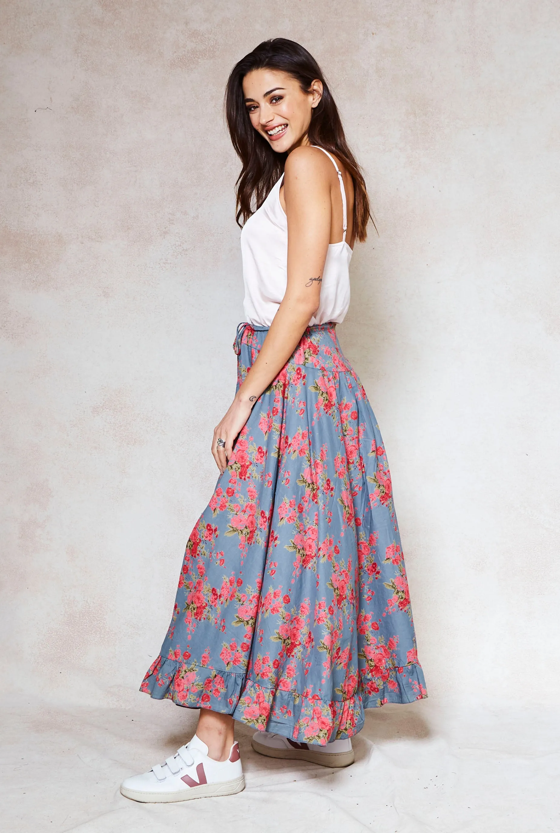 Crystal Cotton Maxi Skirt