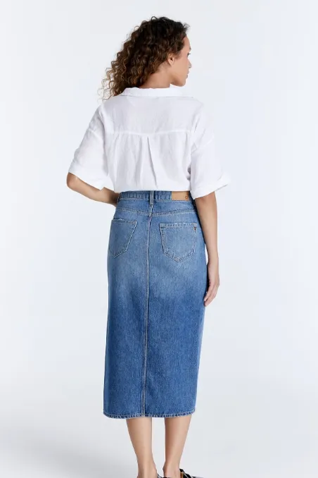 Cup of Joe Helen Skirt | Medium Blue