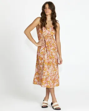 Eleanor Shirred Midi Dress