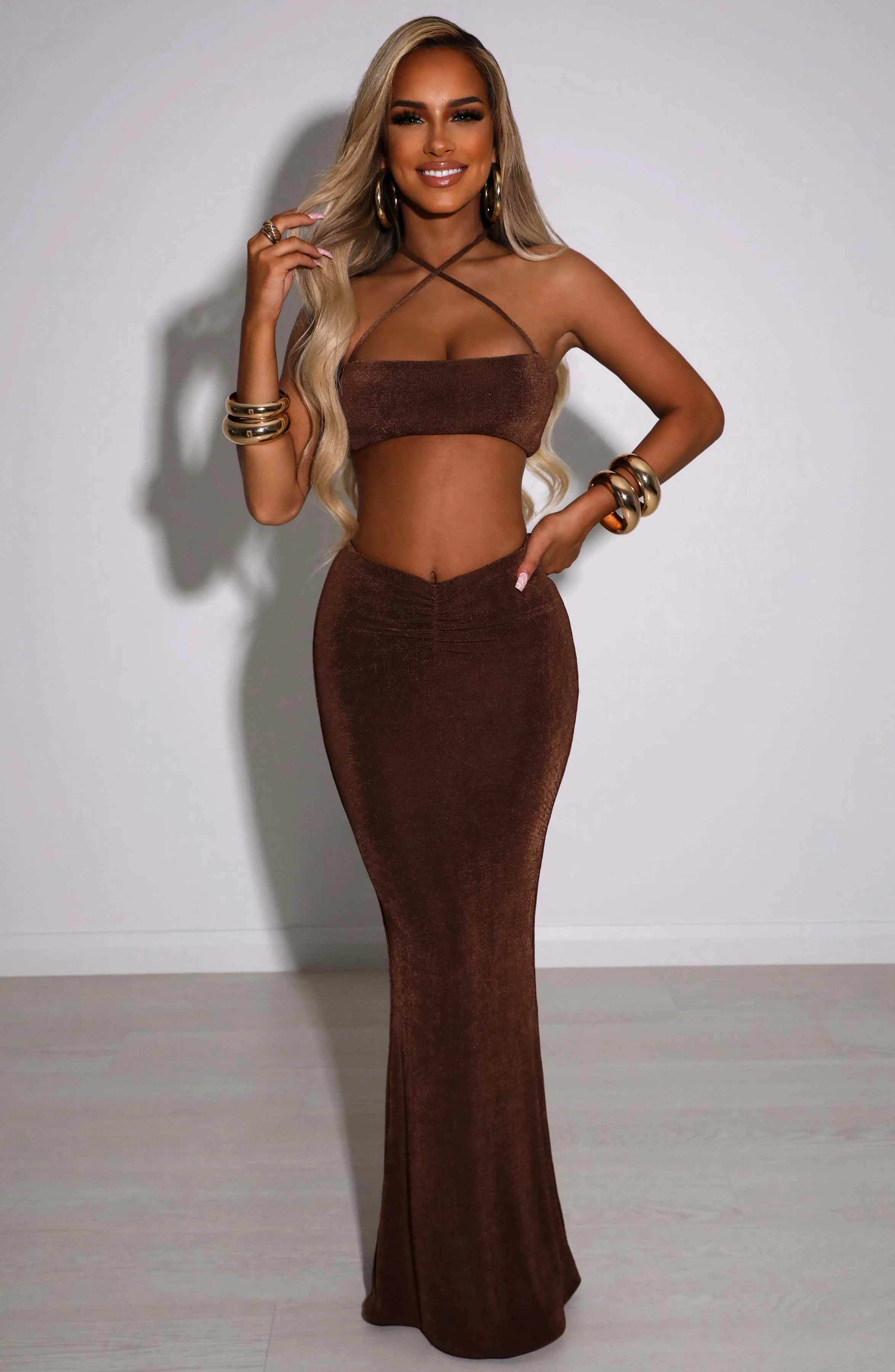 Elita Maxi Skirt - Chocolate