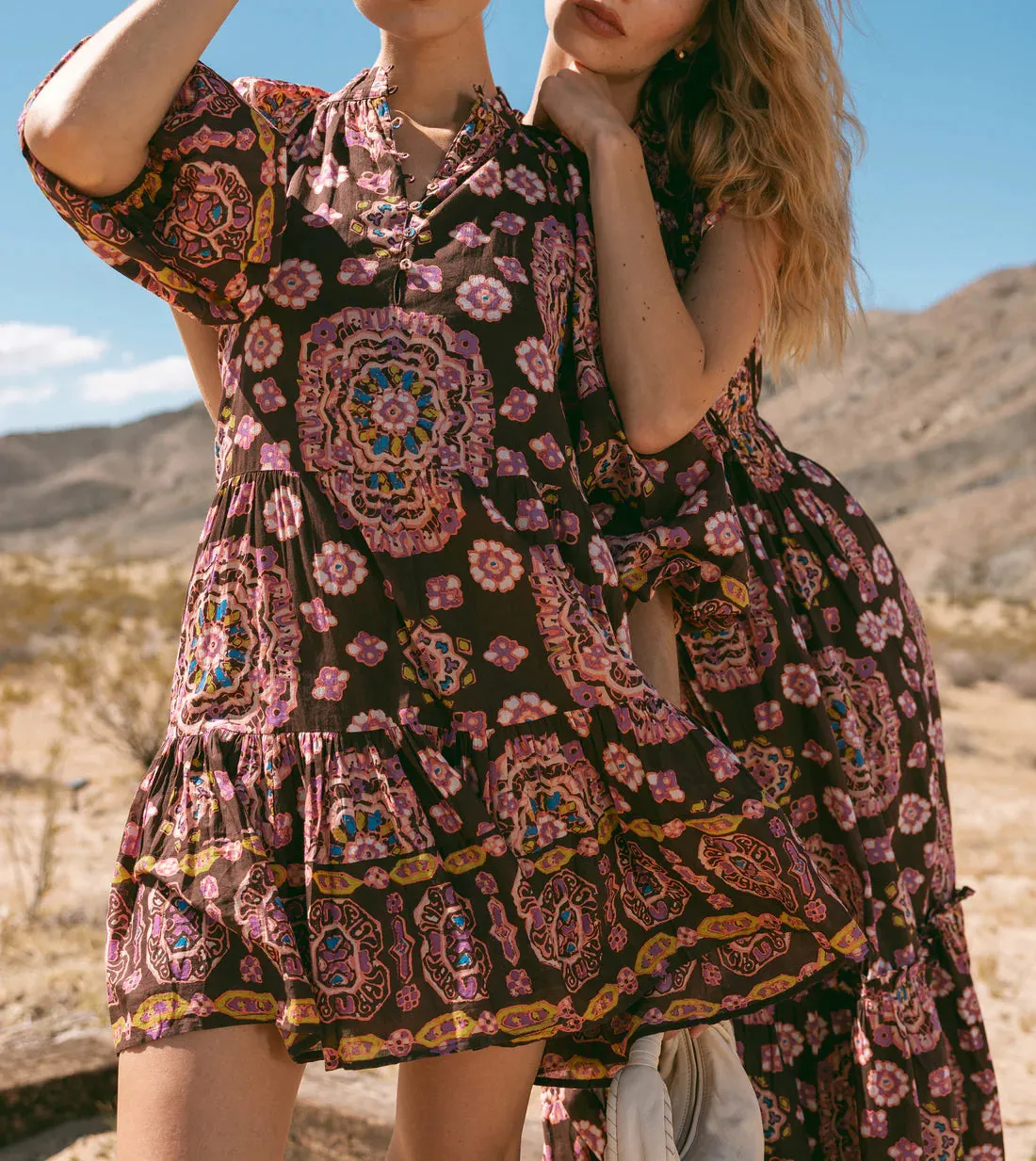 Eliva Mini Dress in avalon print by Cleobella