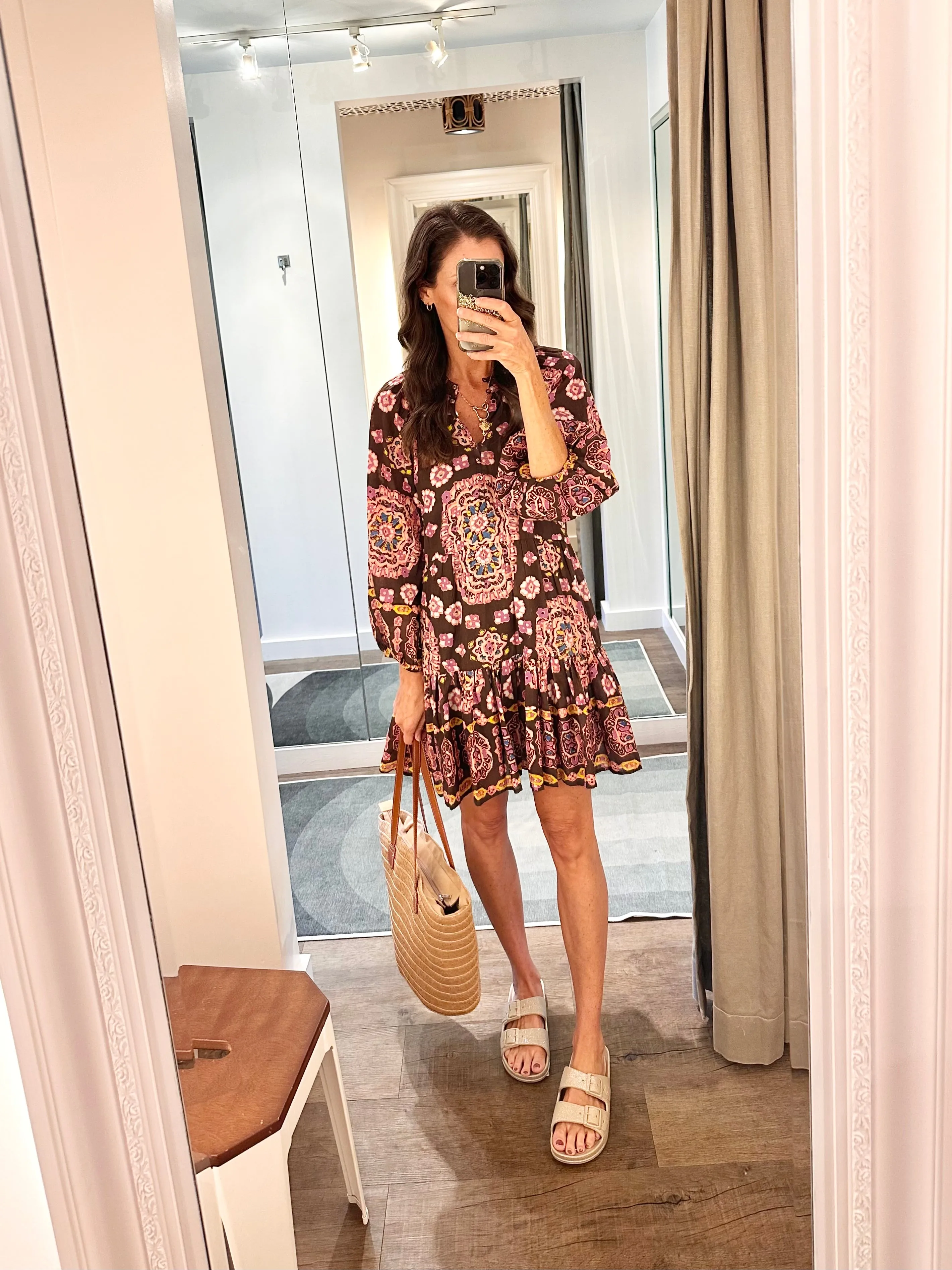 Eliva Mini Dress in avalon print by Cleobella