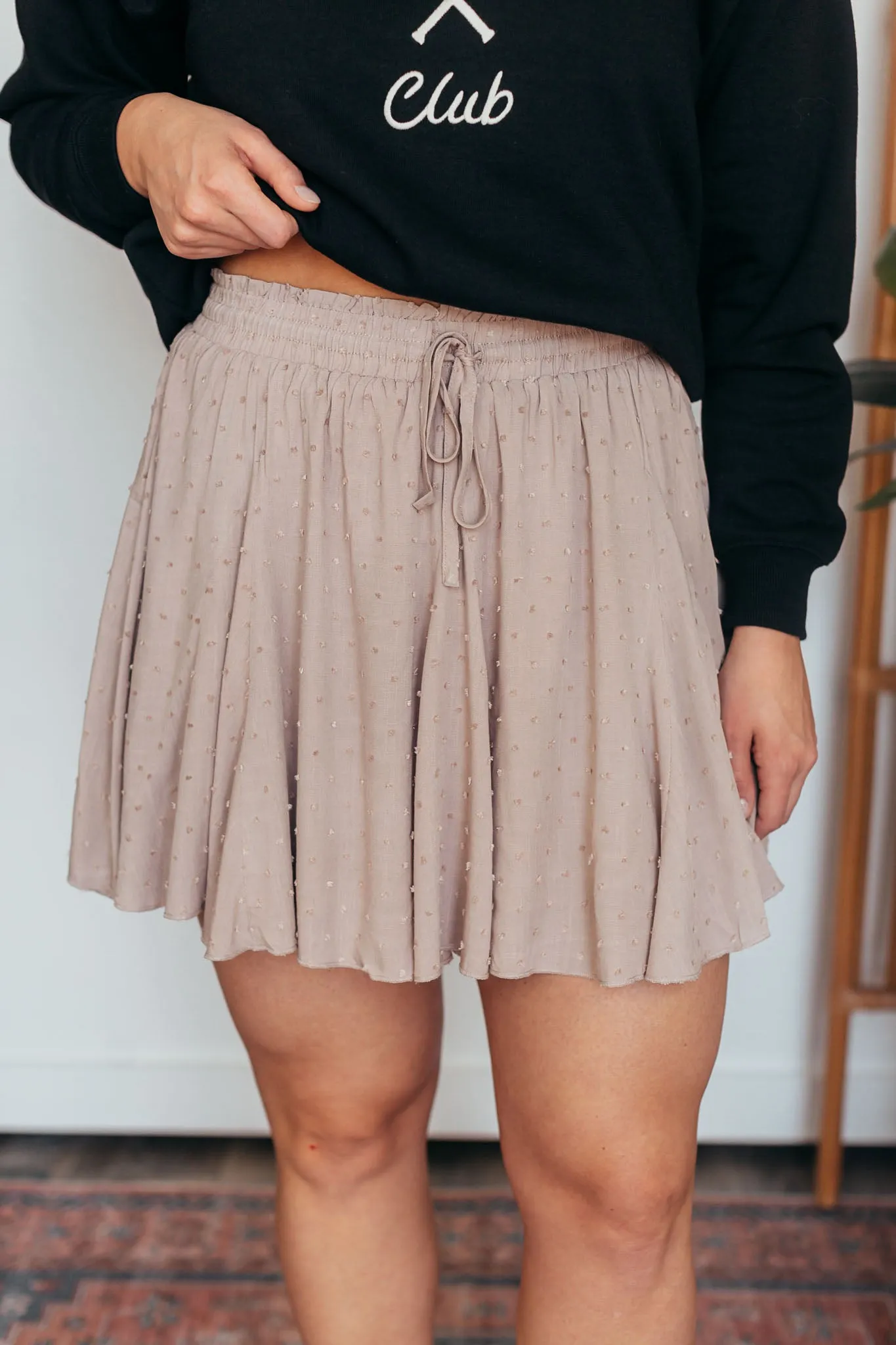 Emsley Swissdot Flare Mini Skirt