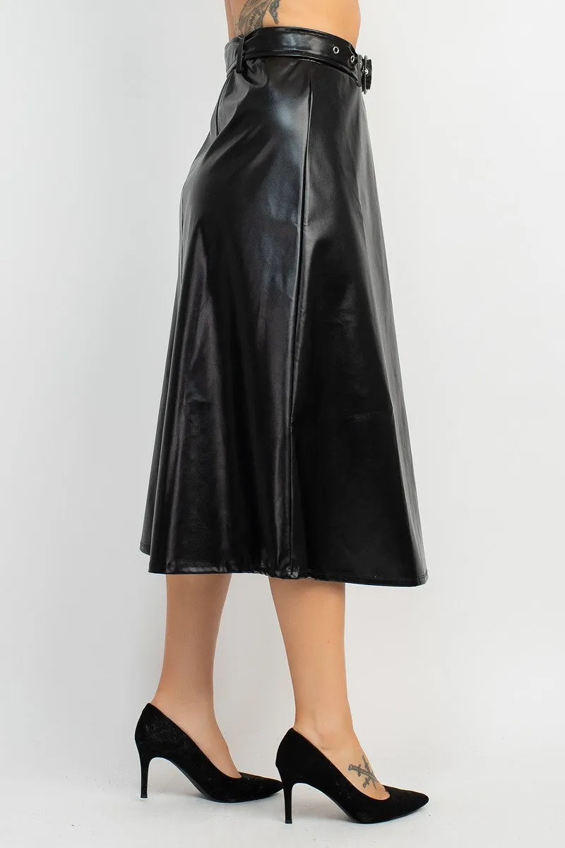 Faux Leather Skirt