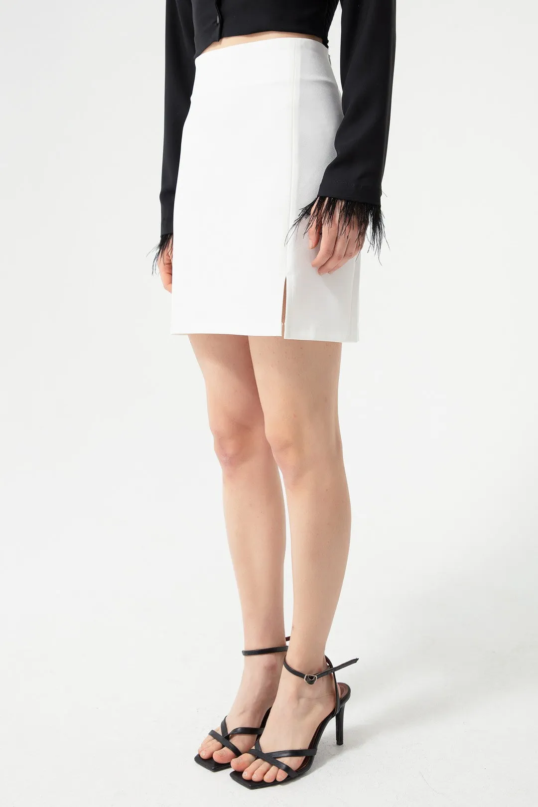 Female Slit Mini Skirt