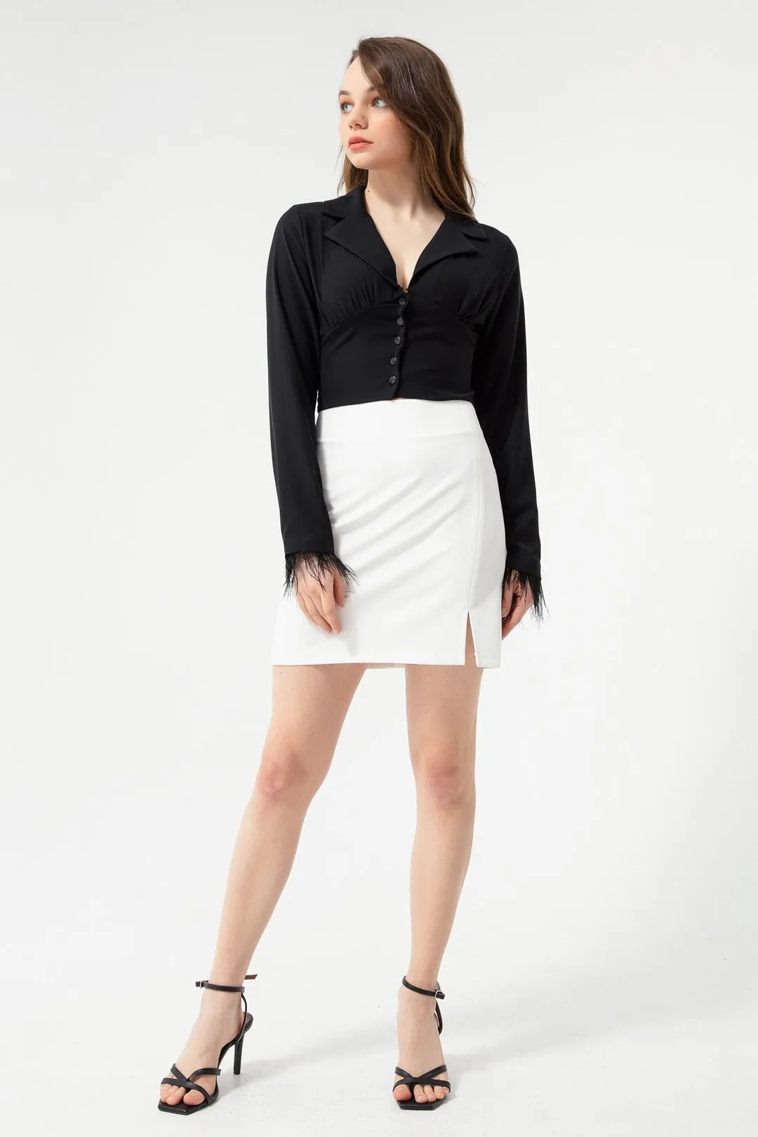 Female Slit Mini Skirt