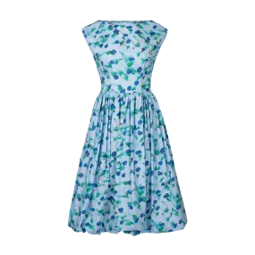 Floral Blue Print Midi Dress