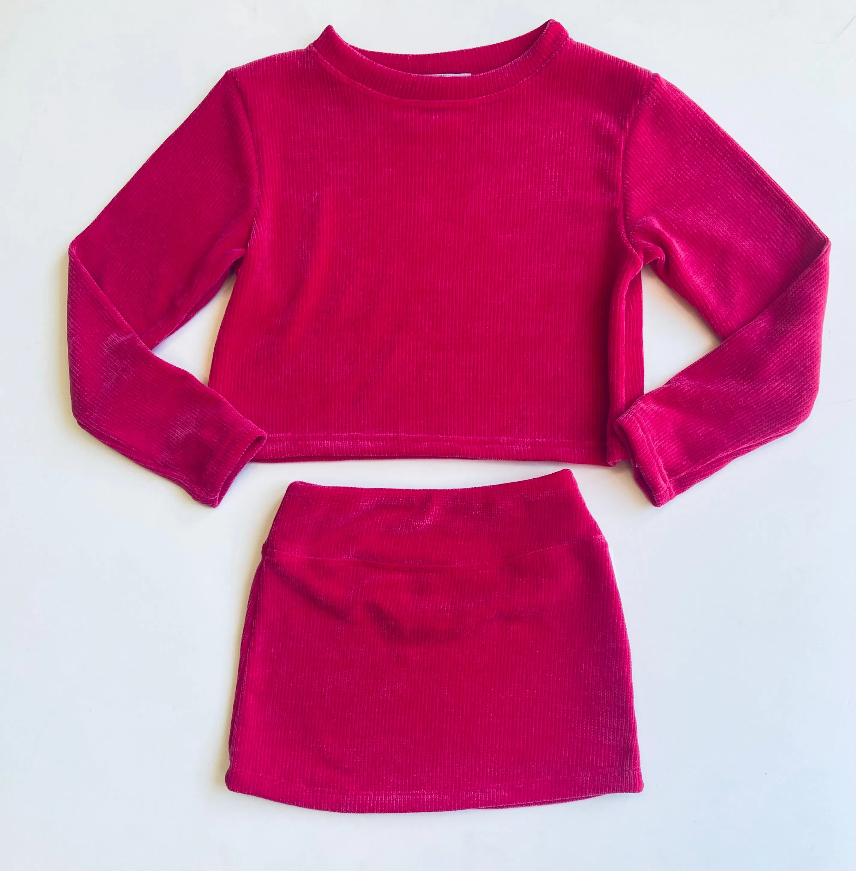 Fuschia Chenille Skirt