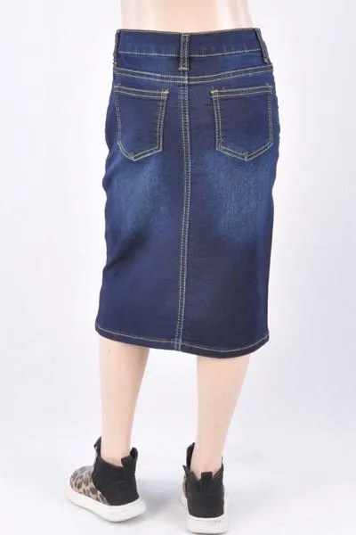 GIRLS Emily Denim Skirt (Dk. Indigo)